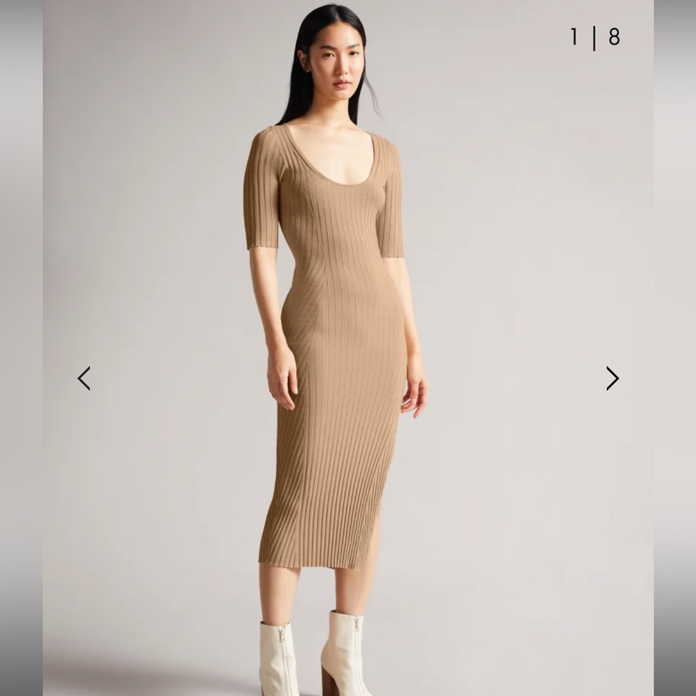 Ted Baker Side Slit Detail Knit Dress